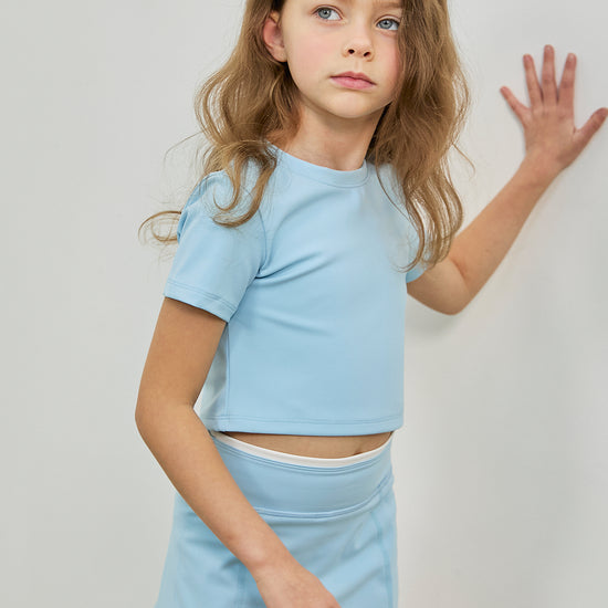 PDF1132 AceLine Tennis Skirt - Misty Blue - 2 | color-misty-blue