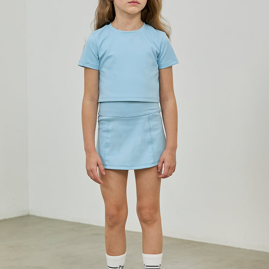 PDF1132 AceLine Tennis Skirt - Misty Blue - 4 | color-misty-blue