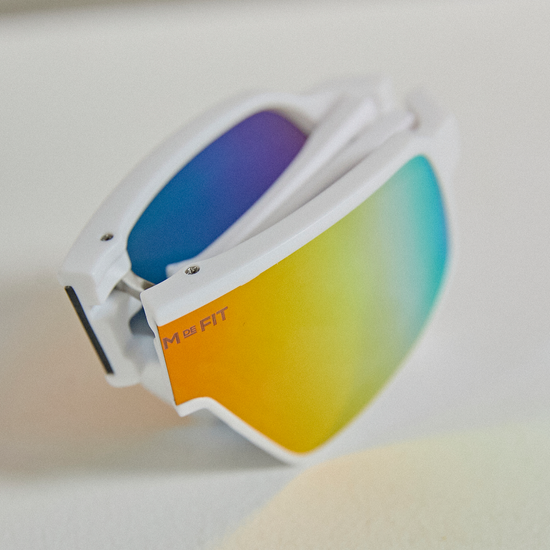 PDF1165 AirLite Fold Sunglasses - White/Yellow Green - Kids - 1 | color-white