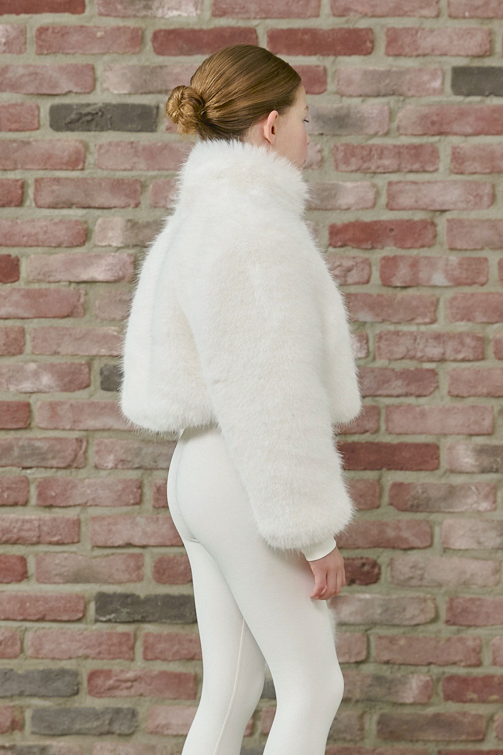 PDF2103 Faux Fur Crop Jacket - Frosted White - 20 | color-frosted-white