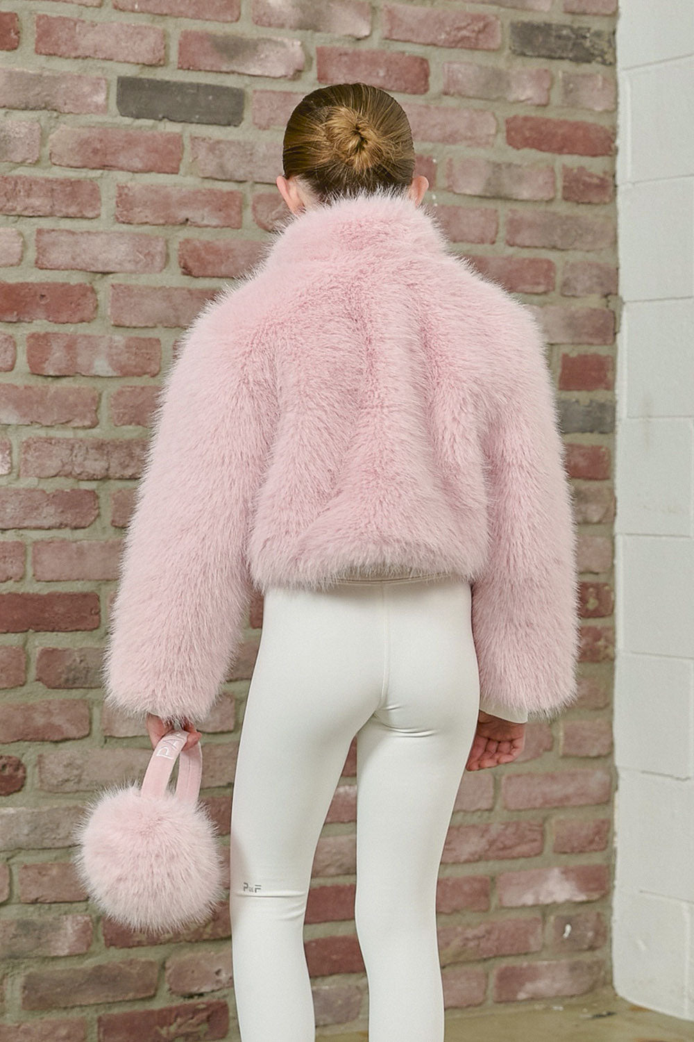 PDF2103 Faux Fur Crop Jacket - Petal Dust - 23 | color-petal-dust