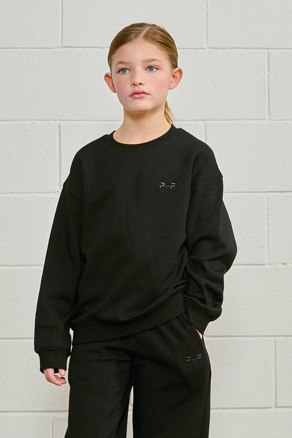 PDF2132 SoftWarm Crew Neck - Black - 10