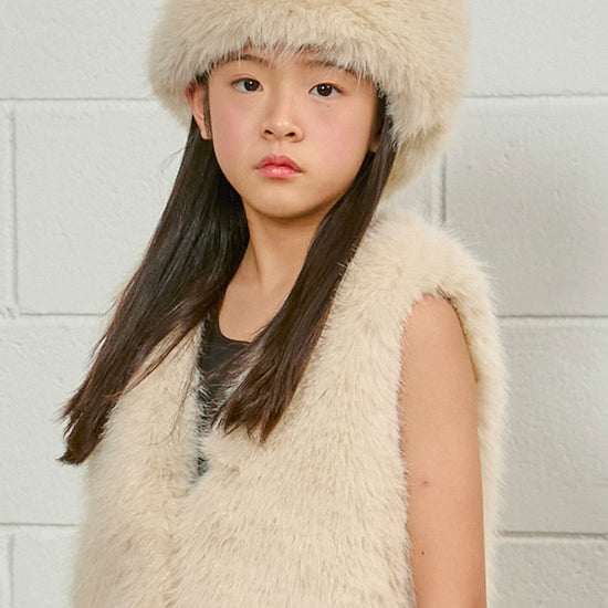 PDF2135 Faux Fur Headband - Crème Oat - 1 | color-creme-oat