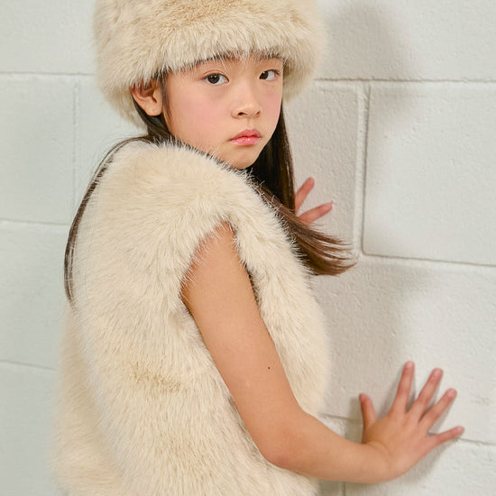 PDF2135 Faux Fur Headband - Crème Oat - 2 | color-creme-oat