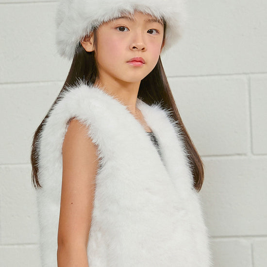 PDF2135 Faux Fur Headband - Frosted White - 3 | color-frosted-white