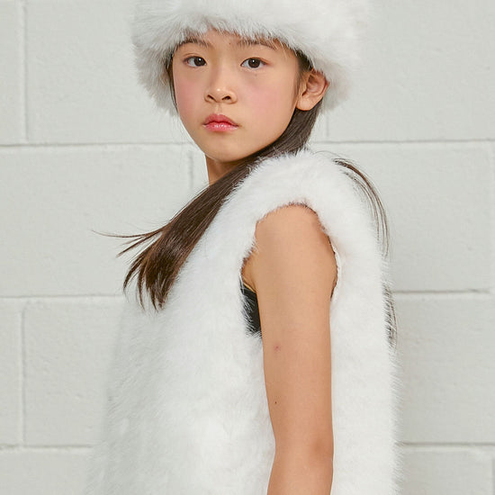 PDF2135 Faux Fur Headband - Frosted White - 4 | color-frosted-white