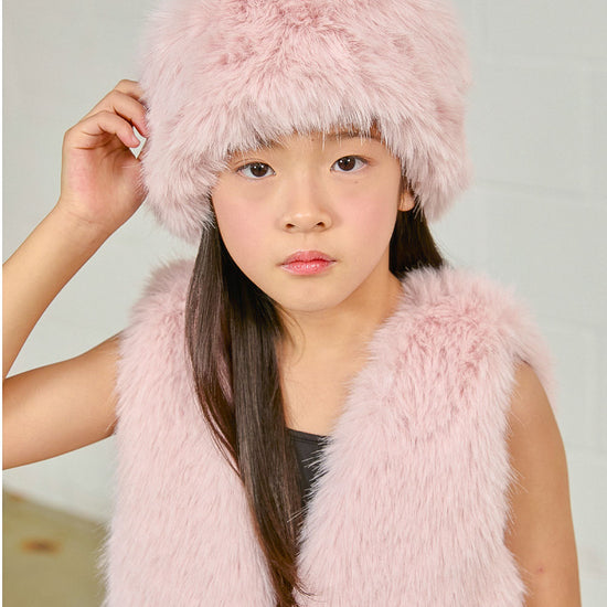 PDF2135 Faux Fur Headband - Petal Dust - 5 | color-petal-dust