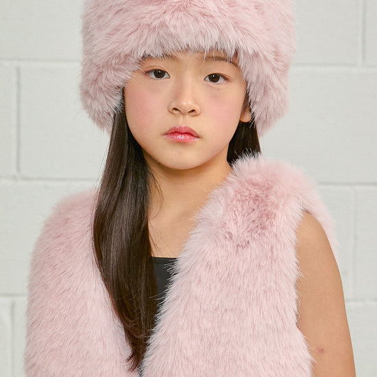 PDF2135 Faux Fur Headband - Petal Dust - 6 | color-petal-dust