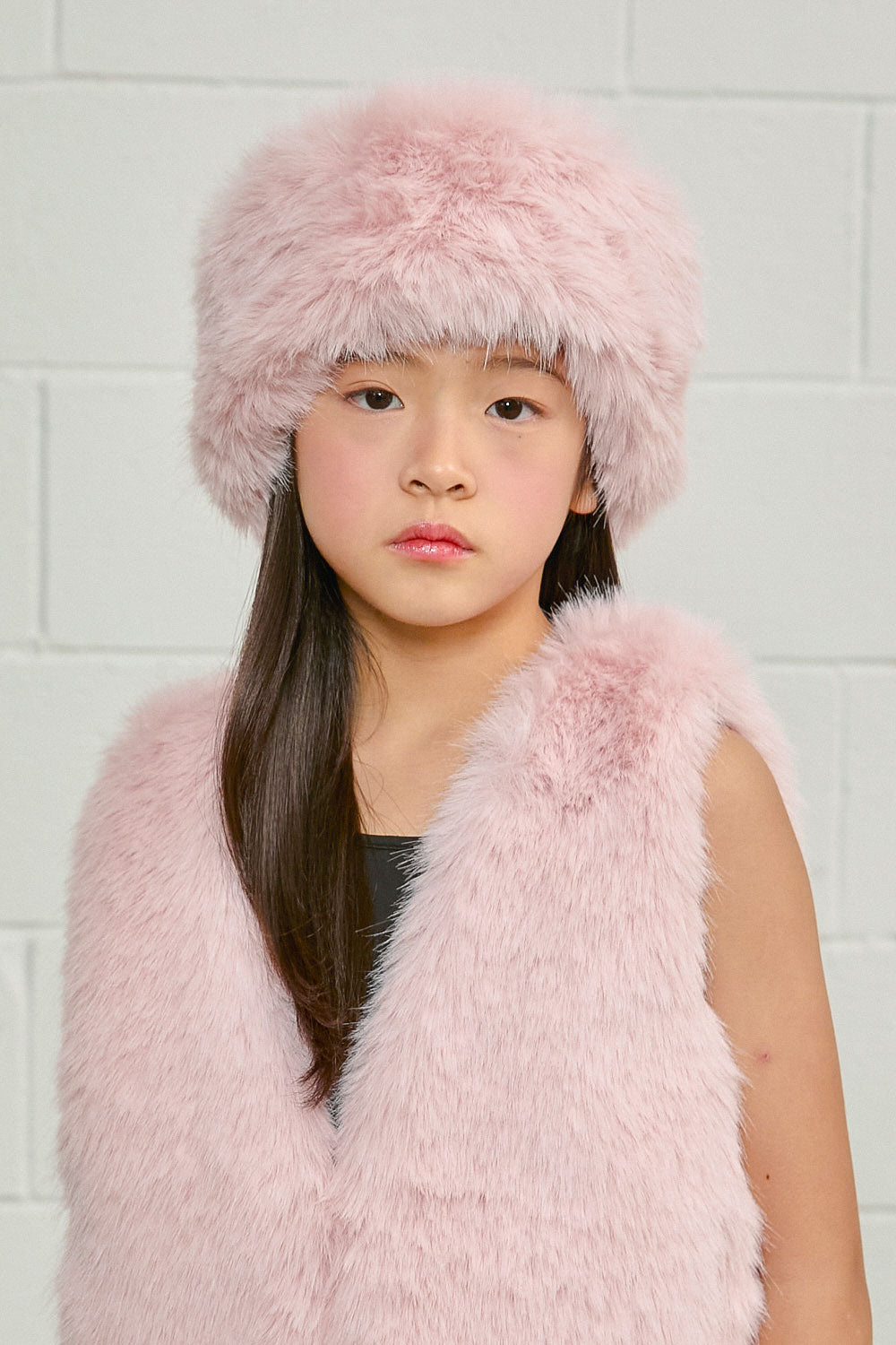 PDF2135 Faux Fur Headband - Petal Dust - 6 | color-petal-dust