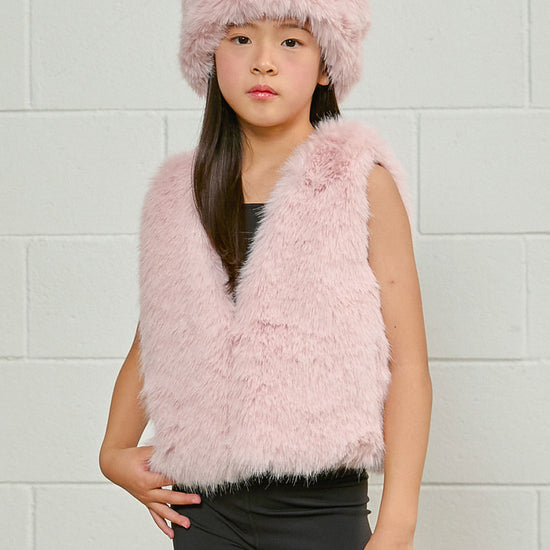 PDF2135 Faux Fur Headband - Petal Dust - 7 | color-petal-dust