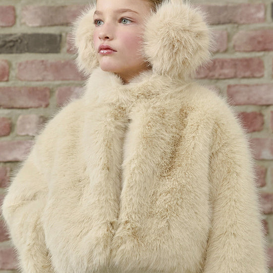 PDF2161 Faux Fur Earmuffs - Crème Oat - 31 | color-creme-oat