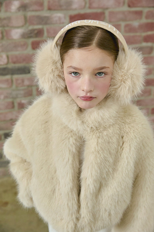 PDF2161 Faux Fur Earmuffs - Crème Oat - 32 | color-creme-oat
