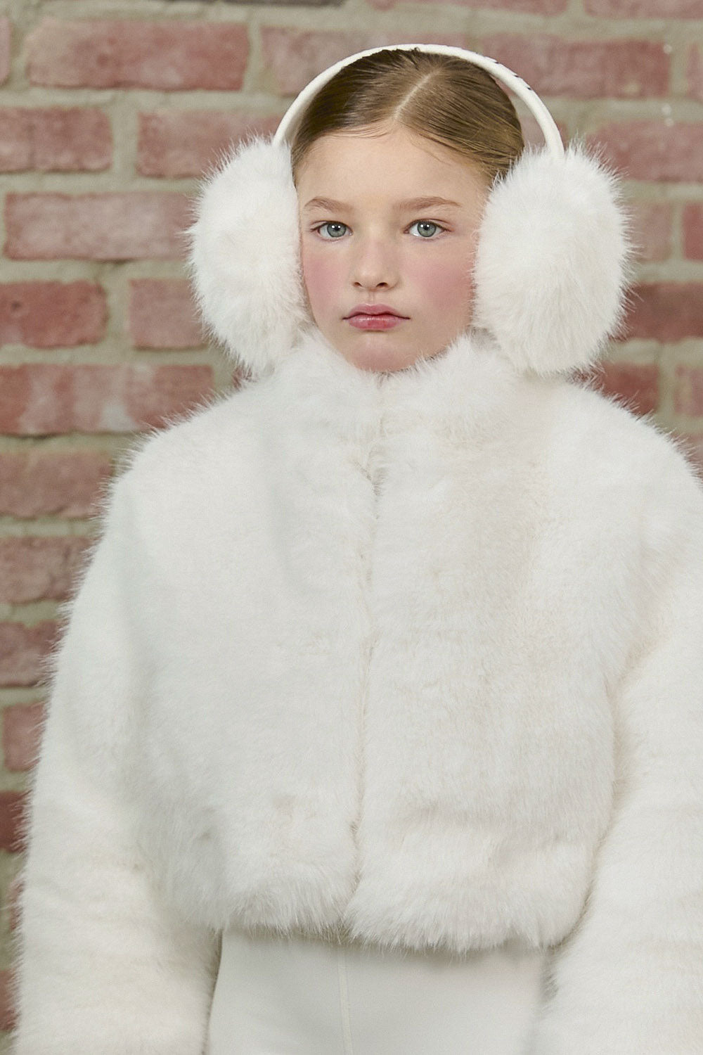 PDF2161 Faux Fur Earmuffs - Frosted White - 33 | color-frosted-white