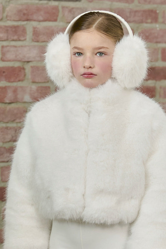 PDF2161 Faux Fur Earmuffs - Frosted White - 33 | color-frosted-white