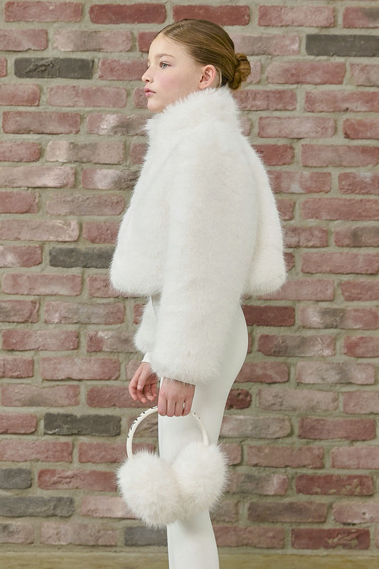 PDF2161 Faux Fur Earmuffs - Frosted White - 34 | color-frosted-white