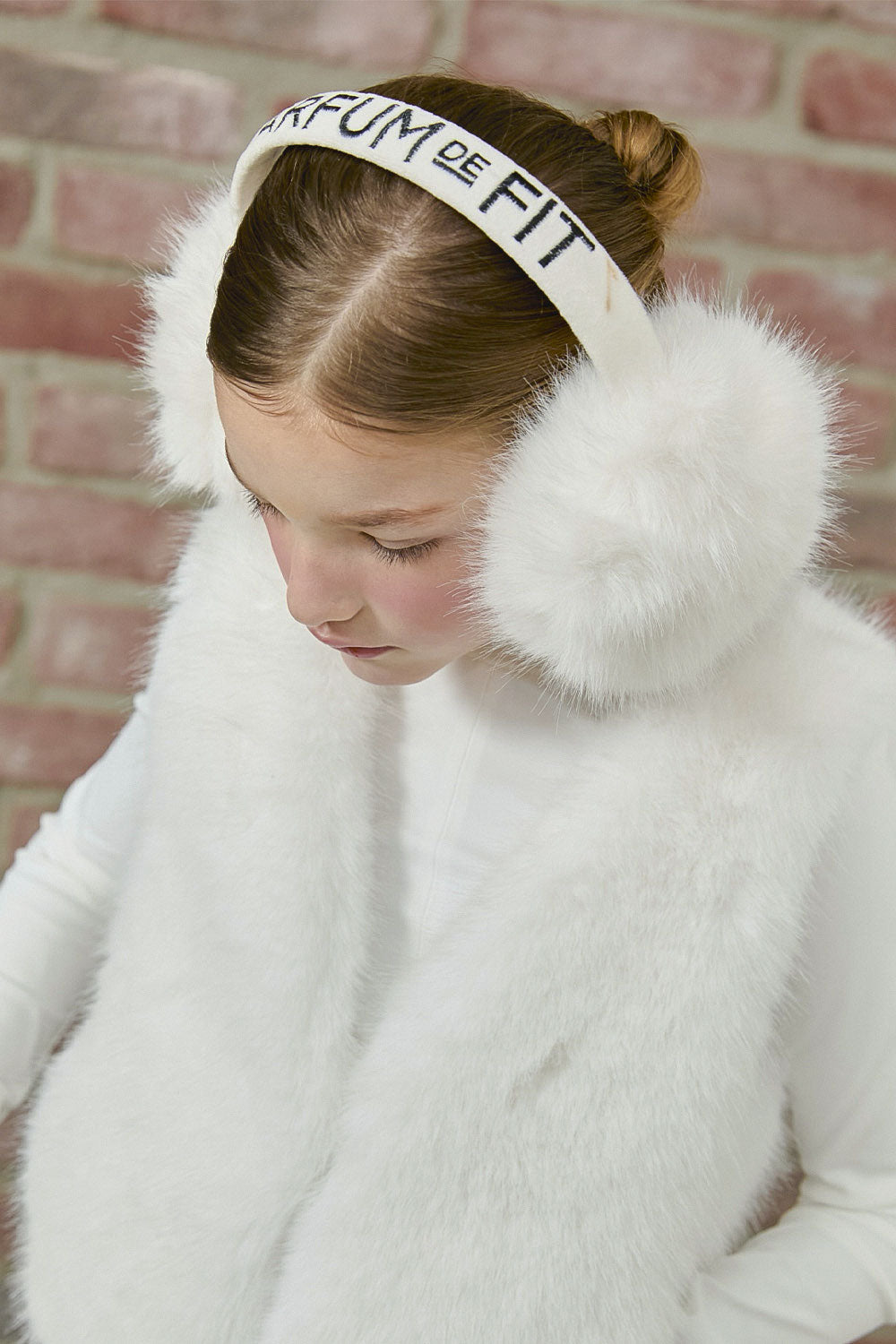 PDF2161 Faux Fur Earmuffs - Frosted White - 35 | color-frosted-white