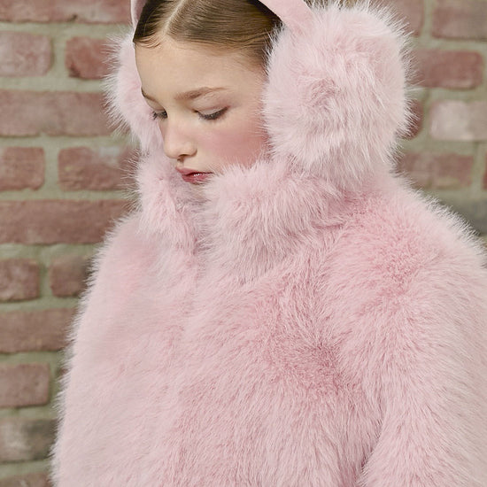 PDF2161 Faux Fur Earmuffs - Petal Dust - 39 | color-petal-dust