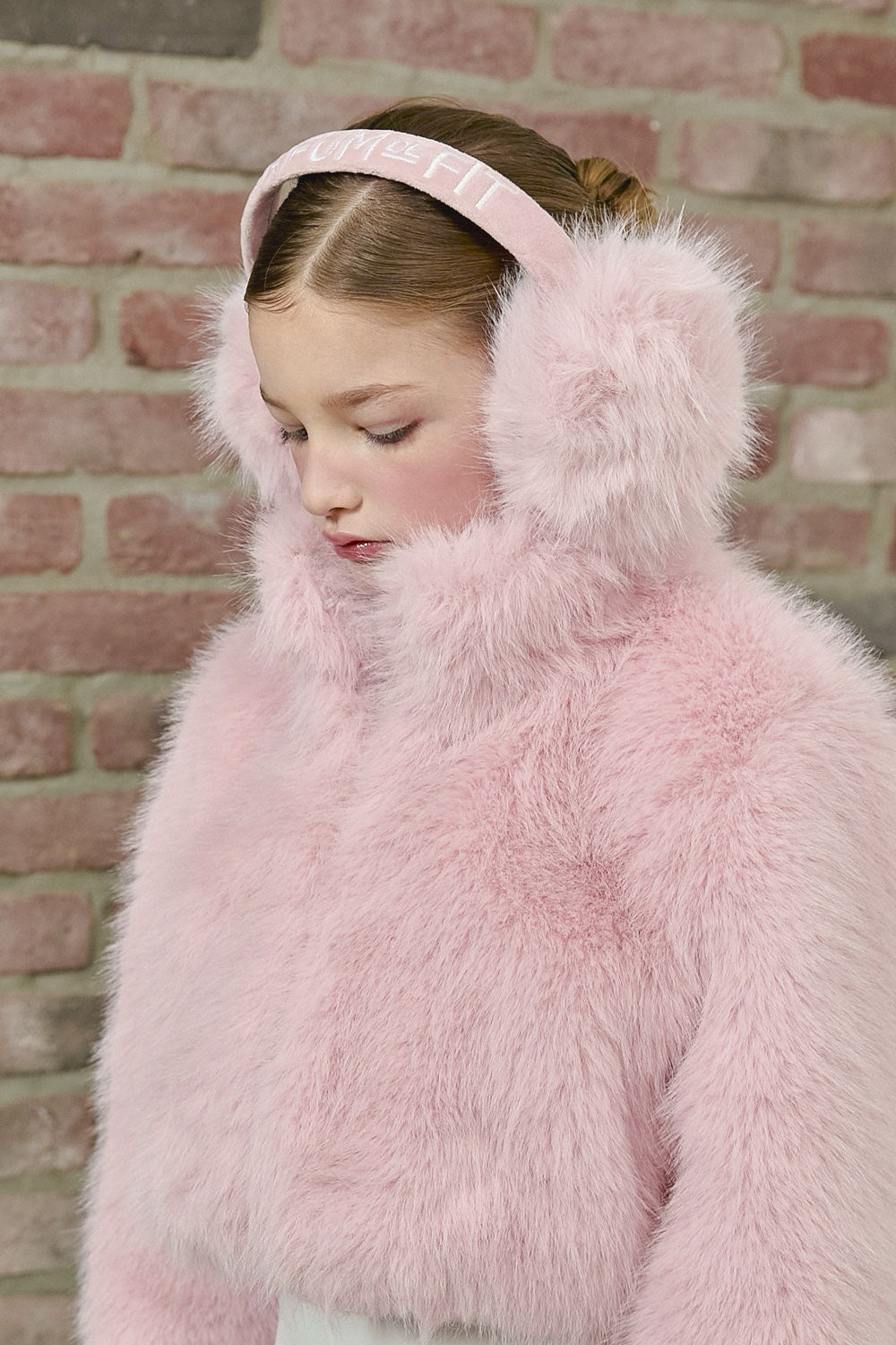 PDF2161 Faux Fur Earmuffs - Petal Dust - 39 | color-petal-dust