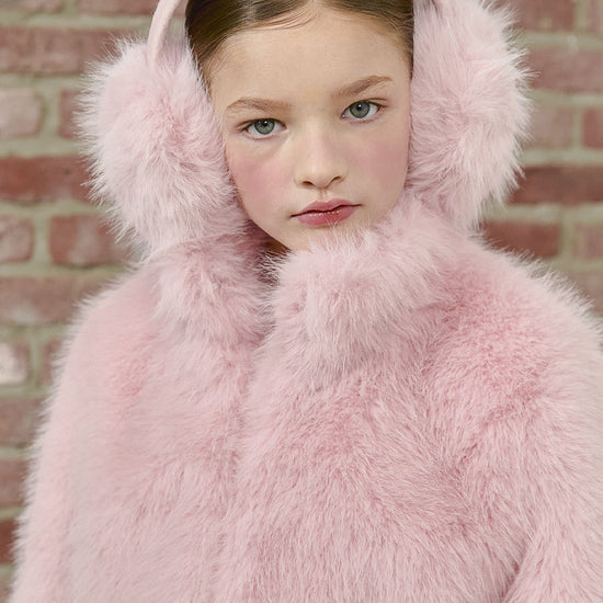 PDF2161 Faux Fur Earmuffs - Petal Dust - 40 | color-petal-dust