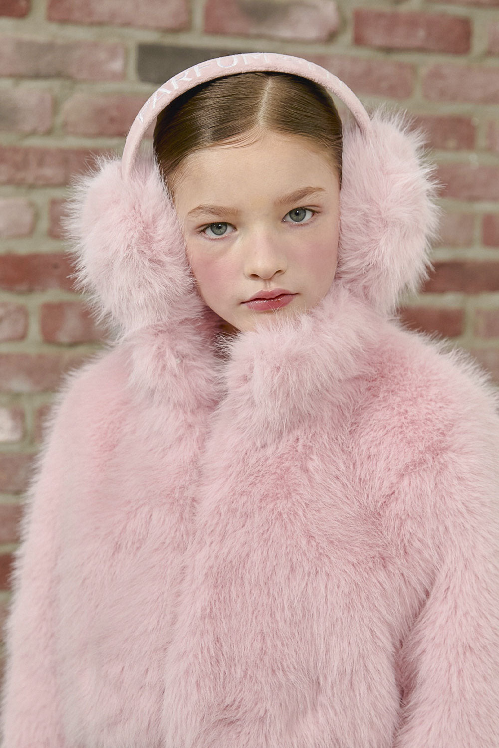 PDF2161 Faux Fur Earmuffs - Petal Dust - 40 | color-petal-dust