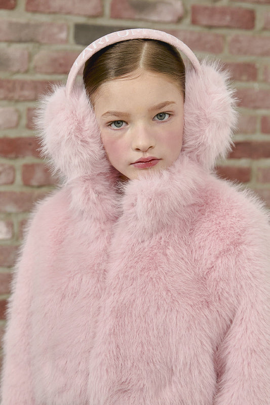 PDF2161 Faux Fur Earmuffs - Petal Dust - 40 | color-petal-dust